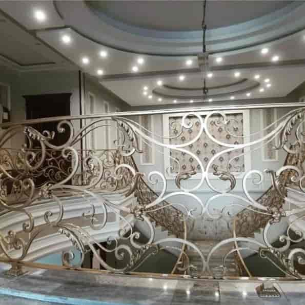 Wrought iron or flower fence