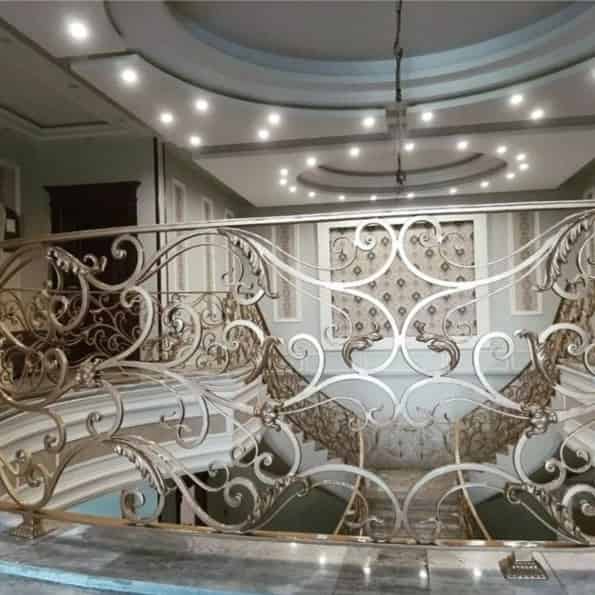 Wrought iron or flower fence